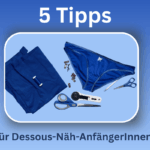 Nähmaterialien Slip alles in Blautönen