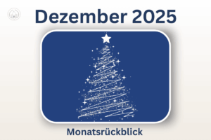 Beitragsbild Dezember 2025 blauer Hintergrund mit weißem stilisierten Tannenbaum