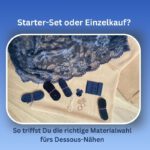 Beitragsbild Starter Set oder Einzelkauf; Kurzwarenseet und Stoffe in Blau beige