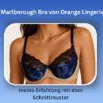 Marlborough bra von orange lingerie - meine Erfahrungen mit dem Schnittmuster, Modell dass den beige blauen bh trägt